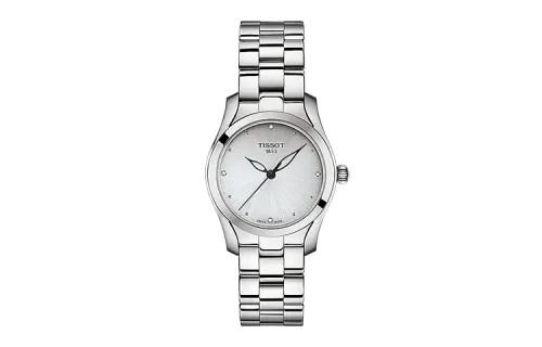 TISSOT Wave Collection Quartz Movement 30m Waterproof Women's Watch 30mm Silver Dial Stainless Steel Case
