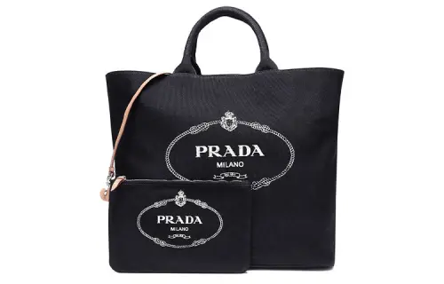 PRADA Fabric Handbag, Shoulder Bag Women's Black