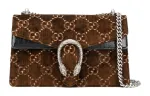 GUCCI Dionysus Velvet Shoulder Bag, Crossbody Bag Regular Women's Brown