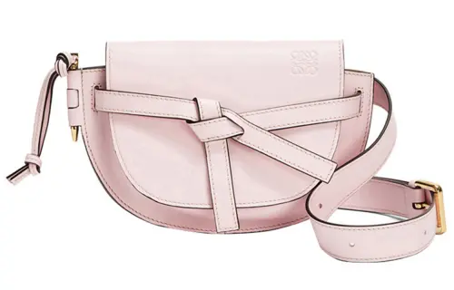LOEWE Gate Bowknot Cow Leather Fanny Pack Women's Pink