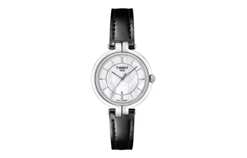 TISSOT Flamenco Collection Quartz Movement Women's Watch 30mm White Dial Stainless Steel Case