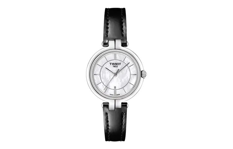 TISSOT Flamenco Collection Quartz Movement Women's Watch 30mm White Dial Stainless Steel Case