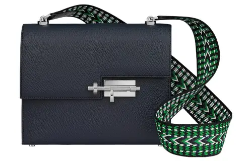 HERMES Verrou Epsom Calfskin Verrou Bag, Portable Crossbody Bag, Shoulder Bag Women's Indigo & Bamboo Green