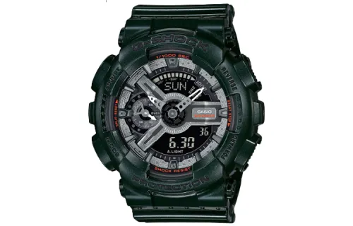 CASIO Men Liquid Crystal/Analog Dual Display Series Green Watch GMA-S110MC-3