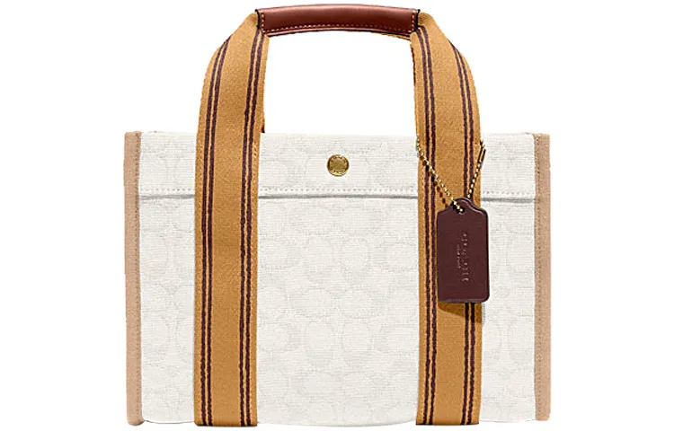 COACH Spin Leather Shoulder Bag, Crossbody Bag Handbags Large Women's White