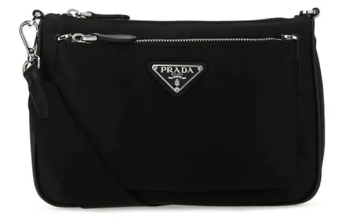 PRADA Nylon Shoulder Bag, Crossbody Bag Women's Black