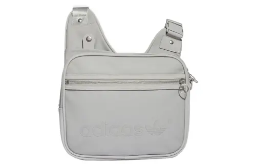 Adidas Originals Trefoil Polyurethane Sling Bag, Crossbody Bag Regular Unisex Gray