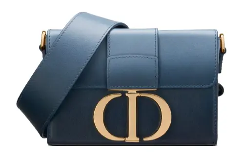 DIOR Cow Leather Crossbody Bag, Shoulder Bag Women's Indigo