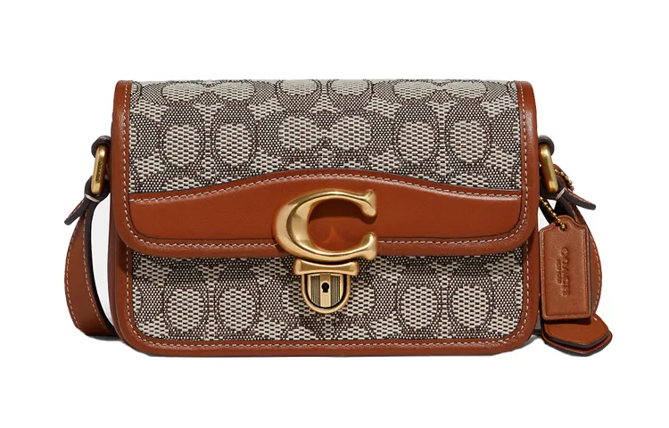 COACH Studio Leather Crossbody Bag, Shoulder Bag Women's Monogram Multicolor