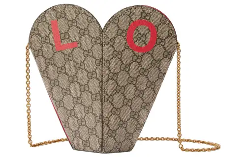 GUCCI Valentine's Day Collection Canvas Handbag, Shoulder Bag Women's