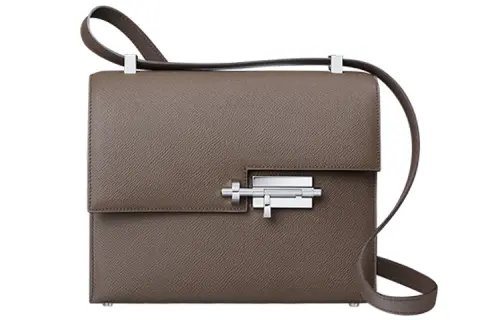 HERMES Verrou Cow Leather Verrou Bag, Shoulder Bag, Crossbody Bag Regular Women's Elephant Gray