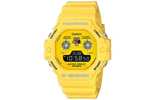 CASIO Women's G-SQUAD Series Yellow Watch DW-5900RS-9