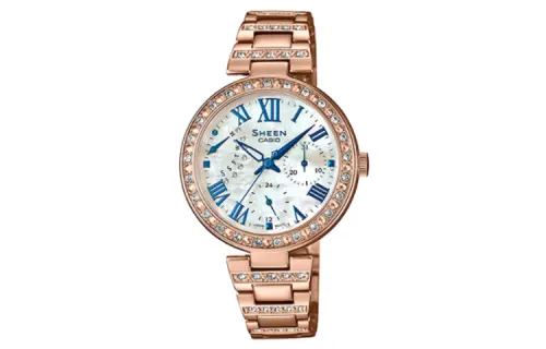 CASIO Women's SHEEN Mother Of Pearl Color Watch SHE-3043BPG-7A