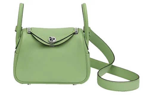 HERMES Lindy Swift Calfskin Handbag 19 Women's 3I Vert Criquet Avocado Green