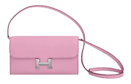HERMES Constance To Go Silver Tone Buckle Epsom Calfskin Wallet, Handheld Crossbody Bag, Shoulder Bag Women's