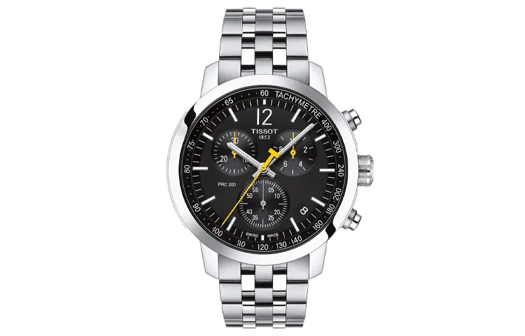 TISSOT Quartz Movement Men's Watches Watch 42mm Black Dial Stainless Steel Case