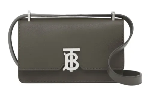 Burberry Robin Grain Leather Shoulder Bag, Crossbody Bag Regular Men's Army Green/Khaki