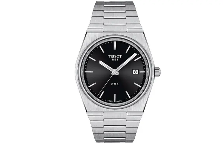 TISSOT PRX Quartz Movement Men's Watches Watch 40mm Black Dial Stainless Steel Watchband