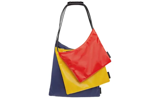 New Balance New Balance Staud Bag Multi-Pocket Nylon Shoulder Bag Women's Orange Yellow Blue