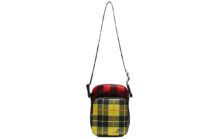 Nike Heritage Polyester Shoulder Bag, Crossbody Bag Regular Unisex Red Yellow Multicolor