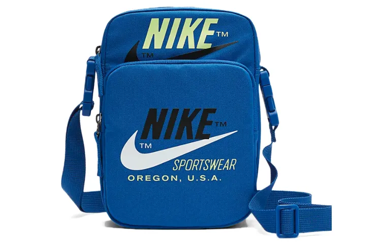 Nike Polyester Shoulder Bag, Crossbody Bag Regular Unisex Royal Blue