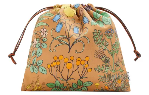 LOEWE Cow Leather Canvas Bag Clutch Regular Women's Warm Sand