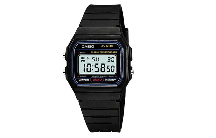 CASIO Unisex YOUTH Black Watch F-91W-1