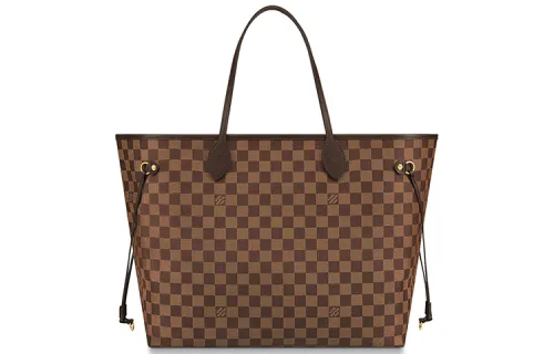 LOUIS VUITTON NEVERFULL Coated Canvas With Leather Mother Daughter Tote Bag, Shoulder Handbag Large Women's Brown