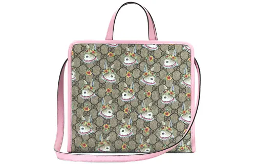 GUCCI Yuko Higuchi Collaboration Canvas With Leather
