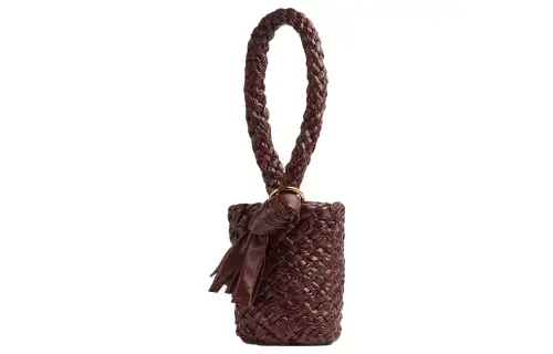 Bottega Veneta Kalimero Cow Leather Handbag, Shoulder Bag Women's Barolo Burgundy