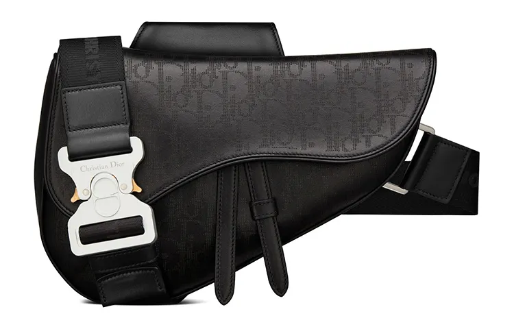 DIOR Saddle Cow Leather Saddle Bag, Crossbody Bag, Shoulder Bag Men's Black