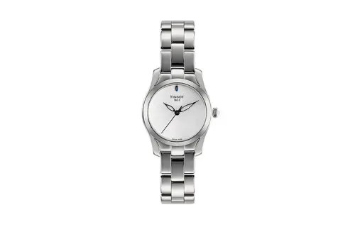 TISSOT Quartz Movement 30m Waterproof Women's Watch White Dial Stainless Steel Case