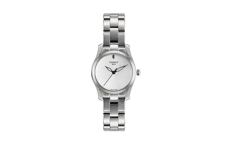 TISSOT Quartz Movement 30m Waterproof Women's Watch White Dial Stainless Steel Case