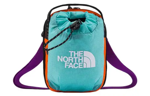 THE NORTH FACE 2L Shoulder Bag, Crossbody Bag, Outdoor Bag Fabric Orange & Blue Unisex