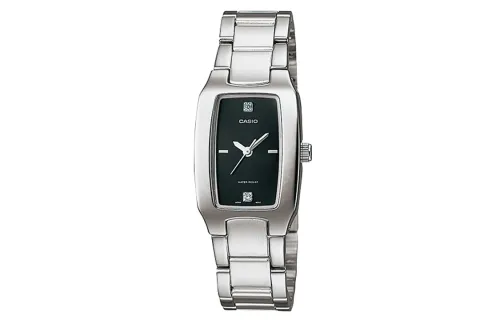 CASIO STANDARD Quartz Movement Stainless Steel Strap Watch Women's Watch Black Dial