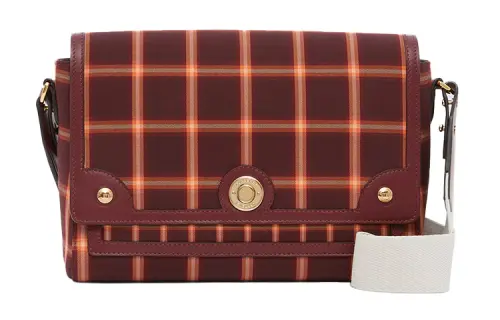 Burberry Note Cotton Messenger Bag, Shoulder Bag, Crossbody Bag Women's Burgundy