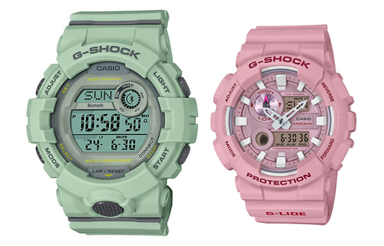 CASIO Casio Watch Series-Disc Summer Macaron Matcha Green Matte Powder Waterproof Sports Watch Quartz Movement Japanese and Korean Watch Men and Women Same Style Green Dial GMD-B800SU-3+GAX-100CSA-4A