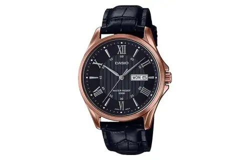 CASIO Men Standard Series Black Watch MTP-1384L-1A2V