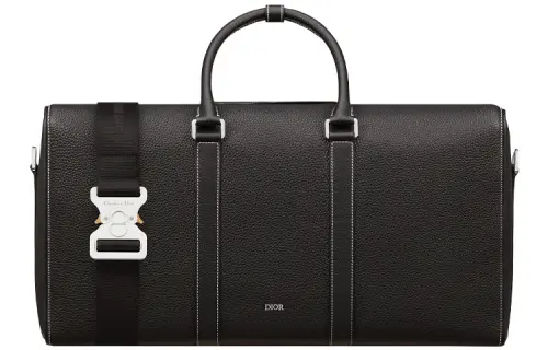 DIOR Lingot Grained Calfskin Travel Bag, Shoulder Bag, Crossbody Bag, Handbag Men's Black