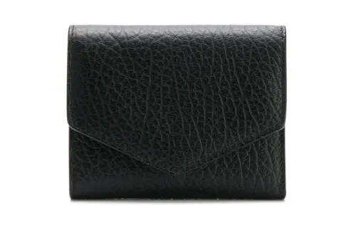 Maison Margiela Trifold Calfskin Wallet Women's Black