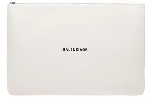 Balenciaga Leather Clutch Regular Women's White