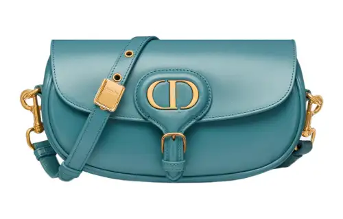 DIOR Bobby Smooth Cow Leather Handbag, Shoulder Bag, Crossbody Bag Women's Sky Blue