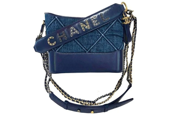 CHANEL Gabrielle Denim Hobo Bag, Handbag, Shoulder Bag, Crossbody Bag Medium Women's Blue