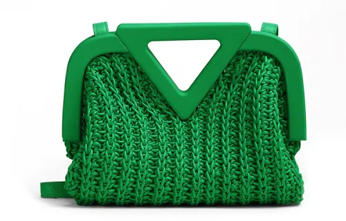 Bottega Veneta Sheepskin Handbag Women's Parrot Green