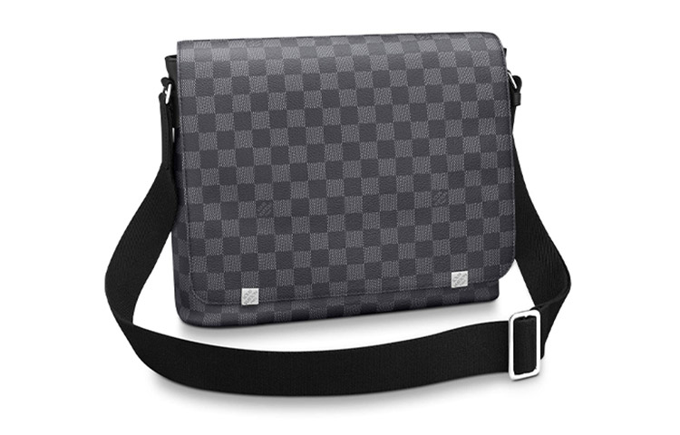 LOUIS VUITTON District Canvas Crossbody Bag, Shoulder Bag Men's Gray