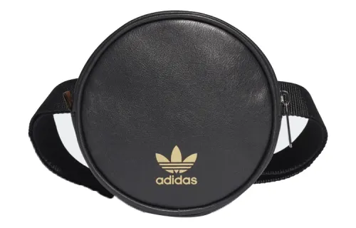 Adidas Originals Trefoil Polyurethane Shoulder Bag, Crossbody Bag, Sling Bag, Fanny Pack Mini Women's Black