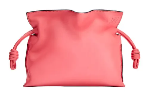 LOEWE Flamenco Nappa Leather Handheld Shoulder Bag, Crossbody Bag, Handbag Mini Women's Coral Powder