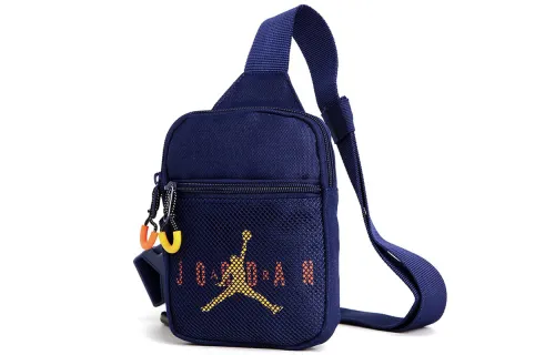 Jordan Cotton Shoulder Bag, Sling Bag Mini Unisex Navy Blue