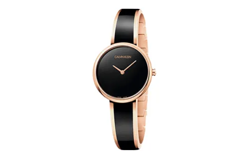 CALVIN KLEIN CK Quartz Wrist Watches Quartz Movement Stainless Steel Watchband Black Dial Women's Watch