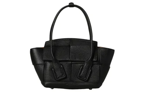 Bottega Veneta Arco Lambskin One Shoulder Handbag Mini Women's Black
